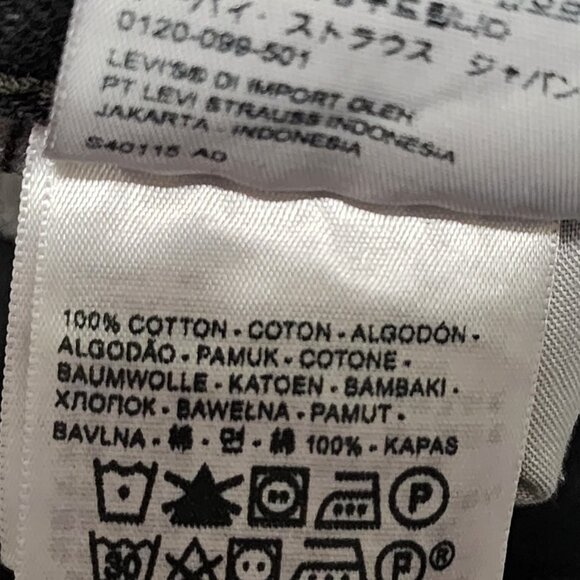 Levi's Black Wash Rigid Denim High Rise Dad Jeans - Picture 10 of 10